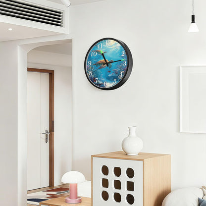 Lemon Yellow Night Light Wall Clock Light Up Luminous Non-Ticking Silent Battery Operated Clocks 12 Inch for Kitchen Home