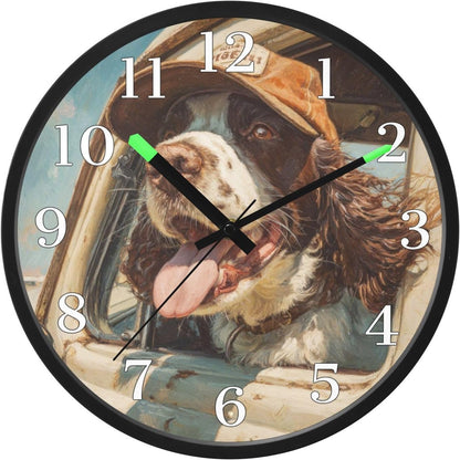 Lemon Yellow Night Light Wall Clock Light Up Luminous Non-Ticking Silent Battery Operated Clocks 12 Inch for Kitchen Home