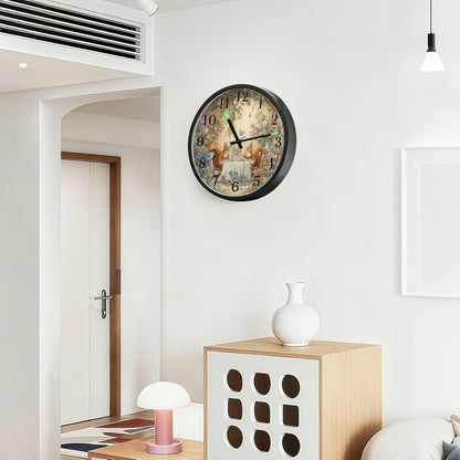 Lemon Yellow Night Light Wall Clock Light Up Luminous Non-Ticking Silent Battery Operated Clocks 12 Inch for Kitchen Home