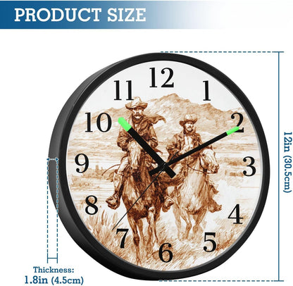 Lemon Yellow Night Light Wall Clock Light Up Luminous Non-Ticking Silent Battery Operated Clocks 12 Inch for Kitchen Home