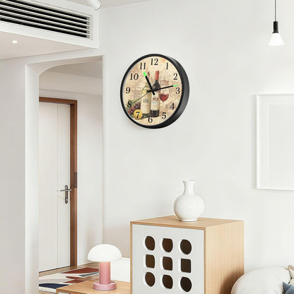 Lemon Yellow Night Light Wall Clock Light Up Luminous Non-Ticking Silent Battery Operated Clocks 12 Inch for Kitchen Home