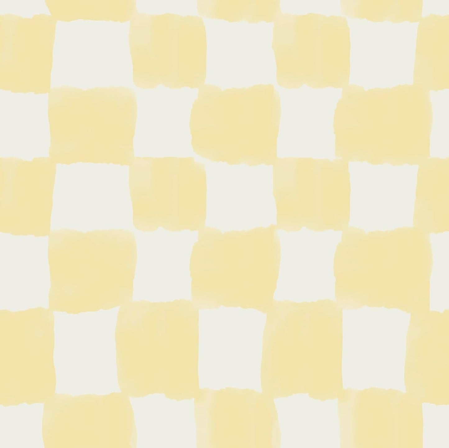 RoomMates Tess Watercolor Checker Pale Yellow Peel and Stick Wallpaper, Vinyl, 20.5-in x 18-ft