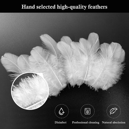 500pcs-Yellow Rooster Feathers 3-5inch Bulk Feathers for Crafts DIY Dream Catcher Supplies（500pcs）
