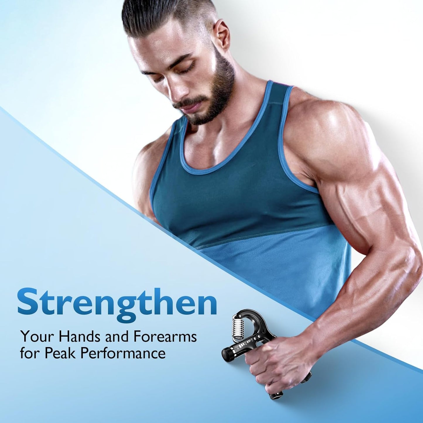 Grip Strengthener Forearm Strengthener, Adjustable Hand Grip Strengthener for Strength Training & Rehabilitation, 10-132 lbs Resistance, Ideal for Athletes and Physical Therapy (1 Piece)