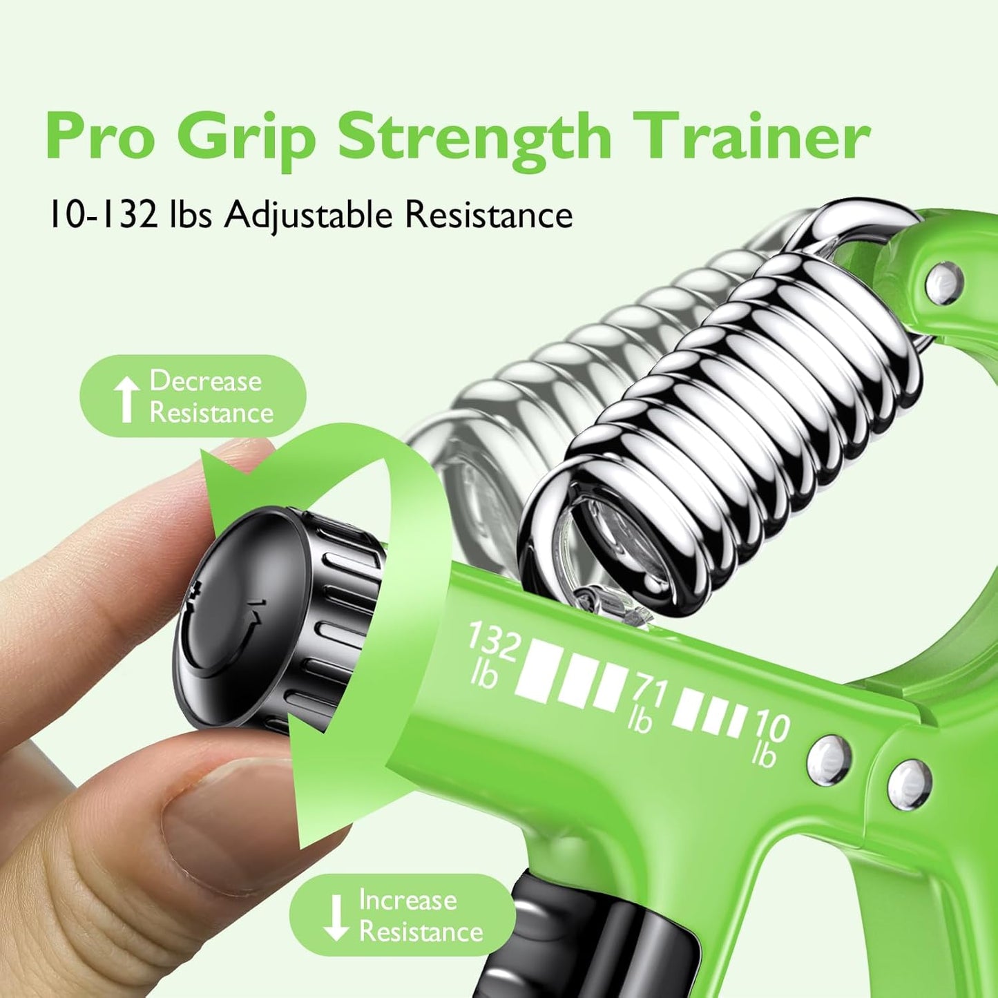 Grip Strengthener Forearm Strengthener, Adjustable Hand Grip Strengthener for Strength Training & Rehabilitation, 10-132 lbs Resistance, Ideal for Athletes and Physical Therapy (1 Piece)