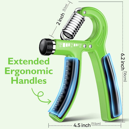 Grip Strengthener Forearm Strengthener, Adjustable Hand Grip Strengthener for Strength Training & Rehabilitation, 10-132 lbs Resistance, Ideal for Athletes and Physical Therapy (1 Piece)