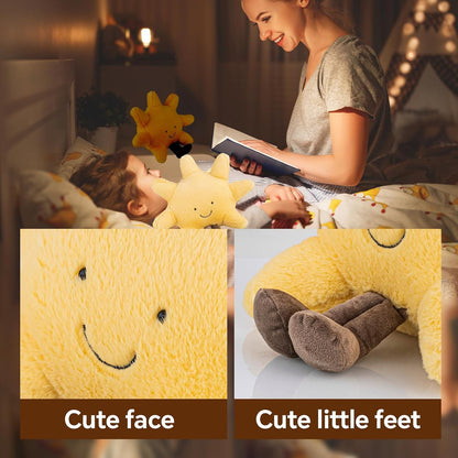 Sun Plush, 12" Sunshine Pillow, Cute Sun Stuffed Animal Plush Toy | Smiling Sun pillow brings warmth and joy, making a thoughtful gift for kids, friends, family, and special occasions