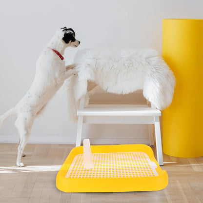 Dog Litter Box Mesh Training Toilet Potty Tray for Puppy and Small Size Dog Indoor Dogs Potty Training Pads Holder for Small and Medium Dogs Pee Pad Holder