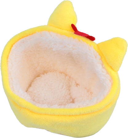 Warm Yellow Chicken Nest Bed for Small Dogs Pet Bedding Soft Comfortable Hamster House Pet Rest Bed