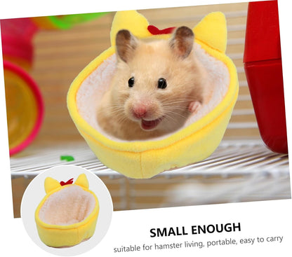 Warm Yellow Chicken Nest Bed for Small Dogs Pet Bedding Soft Comfortable Hamster House Pet Rest Bed