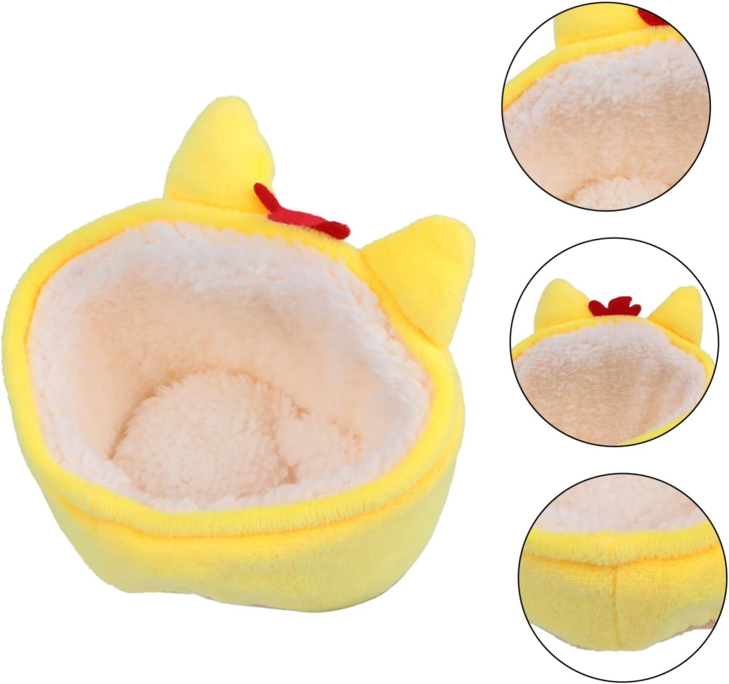 Warm Yellow Chicken Nest Bed for Small Dogs Pet Bedding Soft Comfortable Hamster House Pet Rest Bed