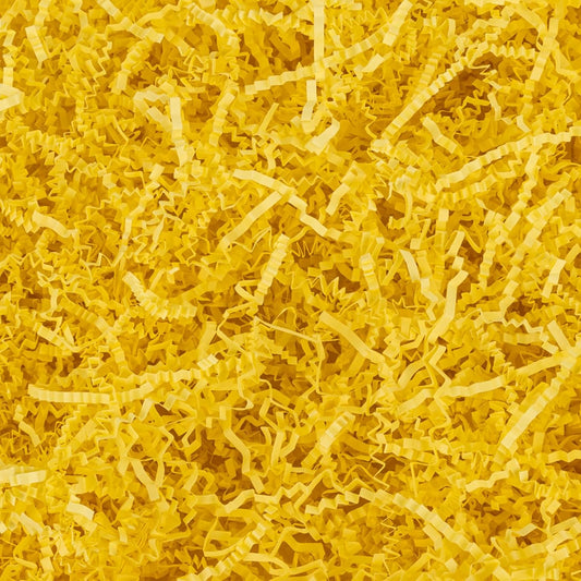Yellow Crinkle Paper Filler - Shredded Paper, Gift Basket & Box Wrap | Confetti Stuffing for Christmas, Halloween, Thanksgiving, Valentine's Day, Easter, Mother's Day, Wedding, Birthday,5oz