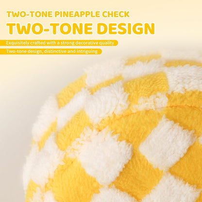 Hamster Hideout Guinea Pig Bed with Detachable Cushion Warm Thick Soft Pad 2 in 1 Guinea Pig Hideout Rat Hideout Small Pet Beds for Chinchilla, Rat, Mouse House, Sugar Glider (Yellow pineapple)