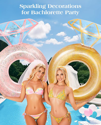 Pool Floats, Inflatable Pool Float, Large Floatie for Bachelorette Party, Swim Tube River Lake Beach Bride Wedding Decor Fun Toy Raft Adults