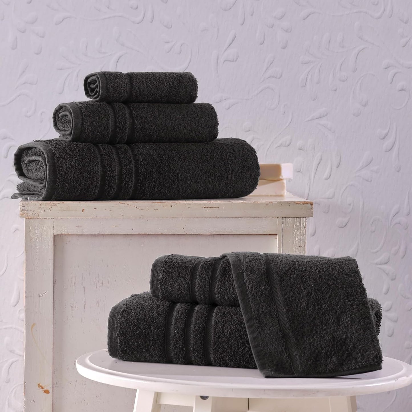 Washcloth Linen Set Premium Original Turkish Cotton, Hotel Quality for Maximum Softness & Absorbency for Face, Hand, Kitchen & Cleaning (Yellow, Washcloth Set)