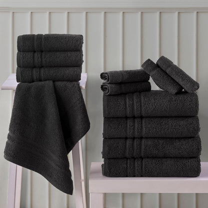 Washcloth Linen Set Premium Original Turkish Cotton, Hotel Quality for Maximum Softness & Absorbency for Face, Hand, Kitchen & Cleaning (Yellow, Washcloth Set)