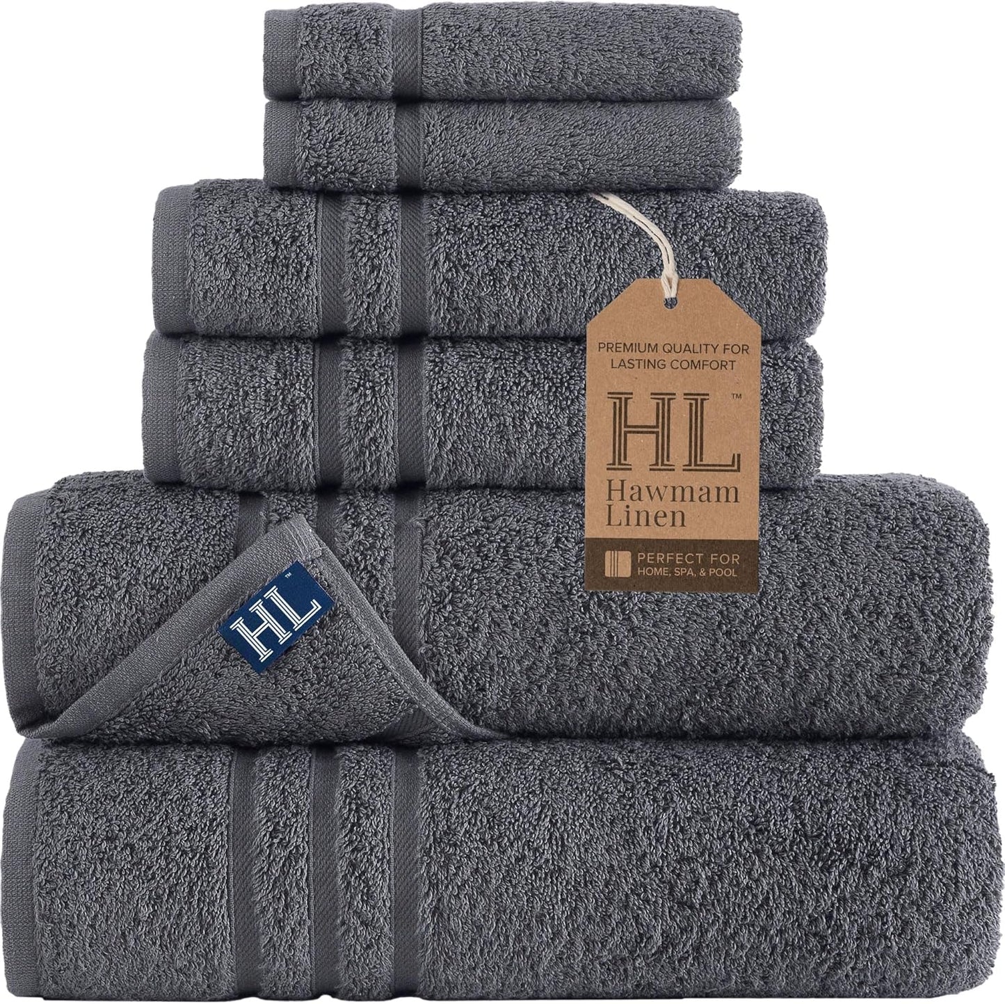 Washcloth Linen Set Premium Original Turkish Cotton, Hotel Quality for Maximum Softness & Absorbency for Face, Hand, Kitchen & Cleaning (Yellow, Washcloth Set)