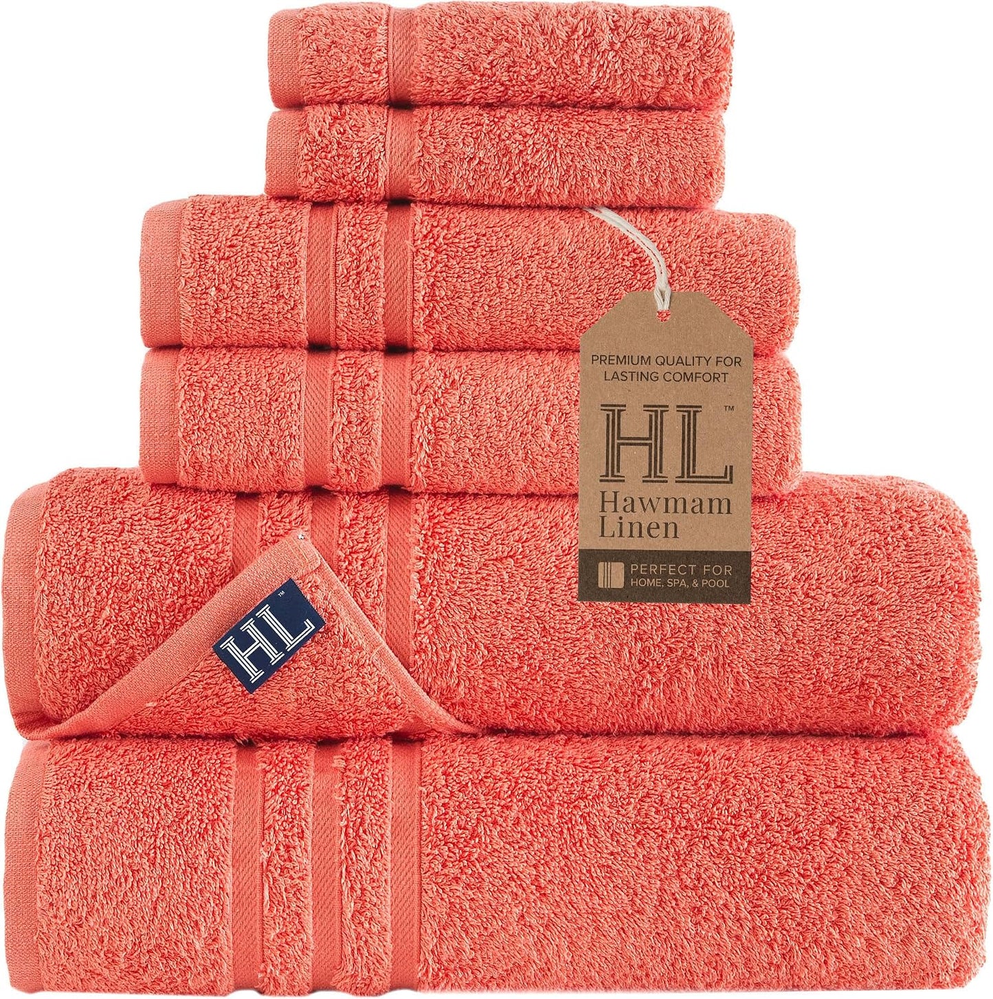 Washcloth Linen Set Premium Original Turkish Cotton, Hotel Quality for Maximum Softness & Absorbency for Face, Hand, Kitchen & Cleaning (Yellow, Washcloth Set)