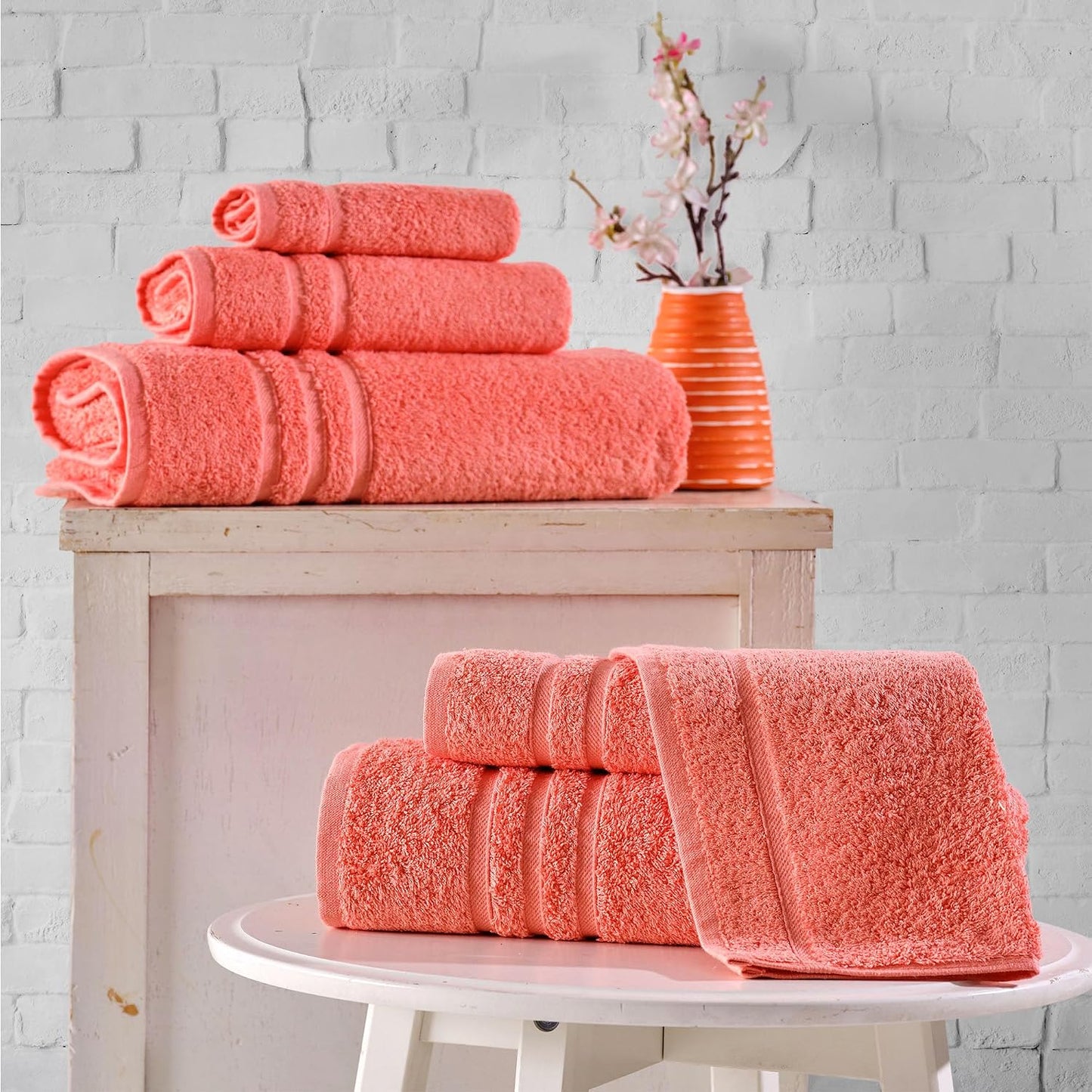 Washcloth Linen Set Premium Original Turkish Cotton, Hotel Quality for Maximum Softness & Absorbency for Face, Hand, Kitchen & Cleaning (Yellow, Washcloth Set)