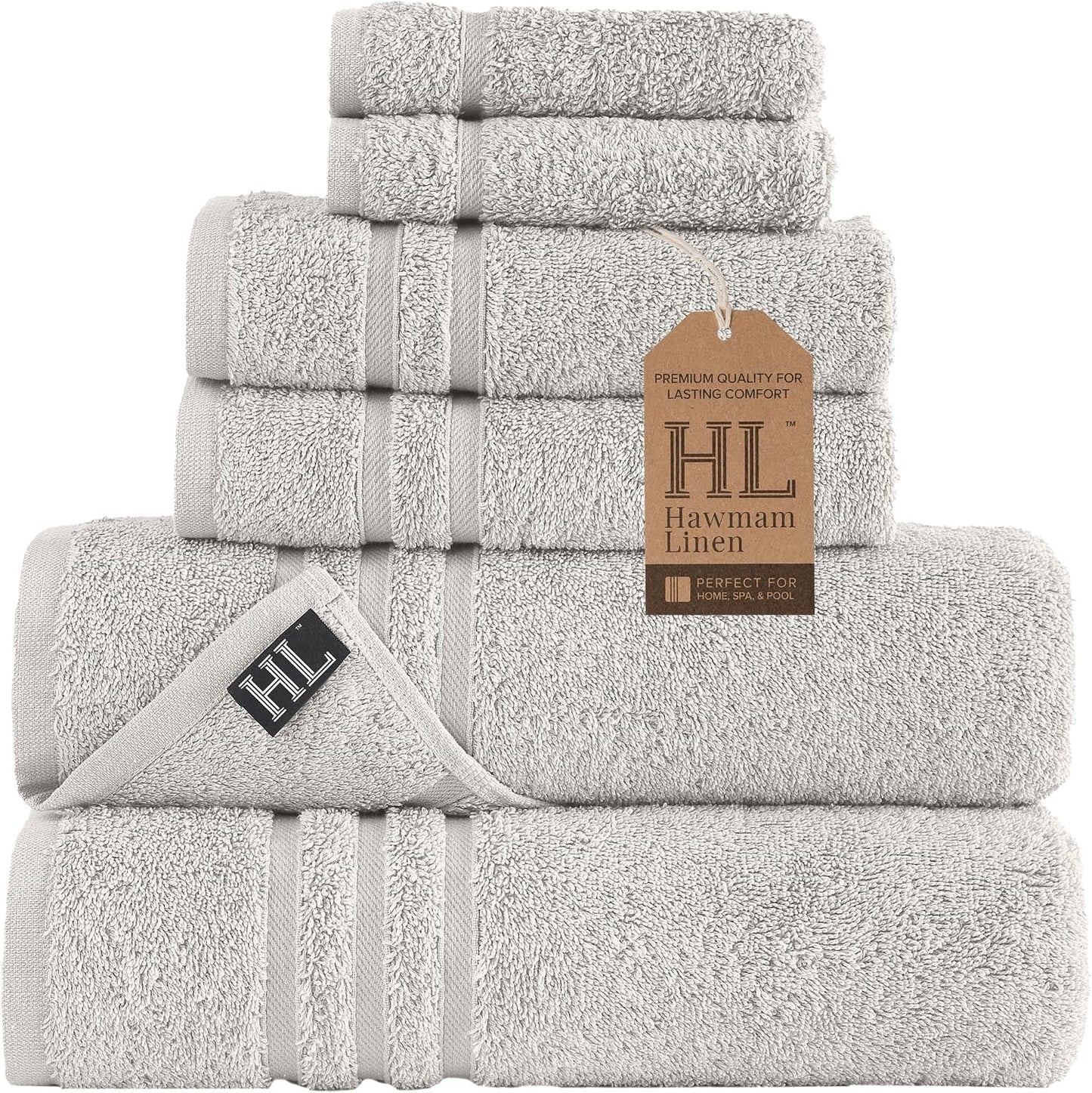 Washcloth Linen Set Premium Original Turkish Cotton, Hotel Quality for Maximum Softness & Absorbency for Face, Hand, Kitchen & Cleaning (Yellow, Washcloth Set)
