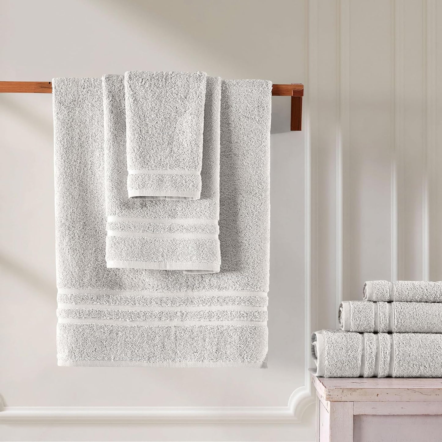 Washcloth Linen Set Premium Original Turkish Cotton, Hotel Quality for Maximum Softness & Absorbency for Face, Hand, Kitchen & Cleaning (Yellow, Washcloth Set)