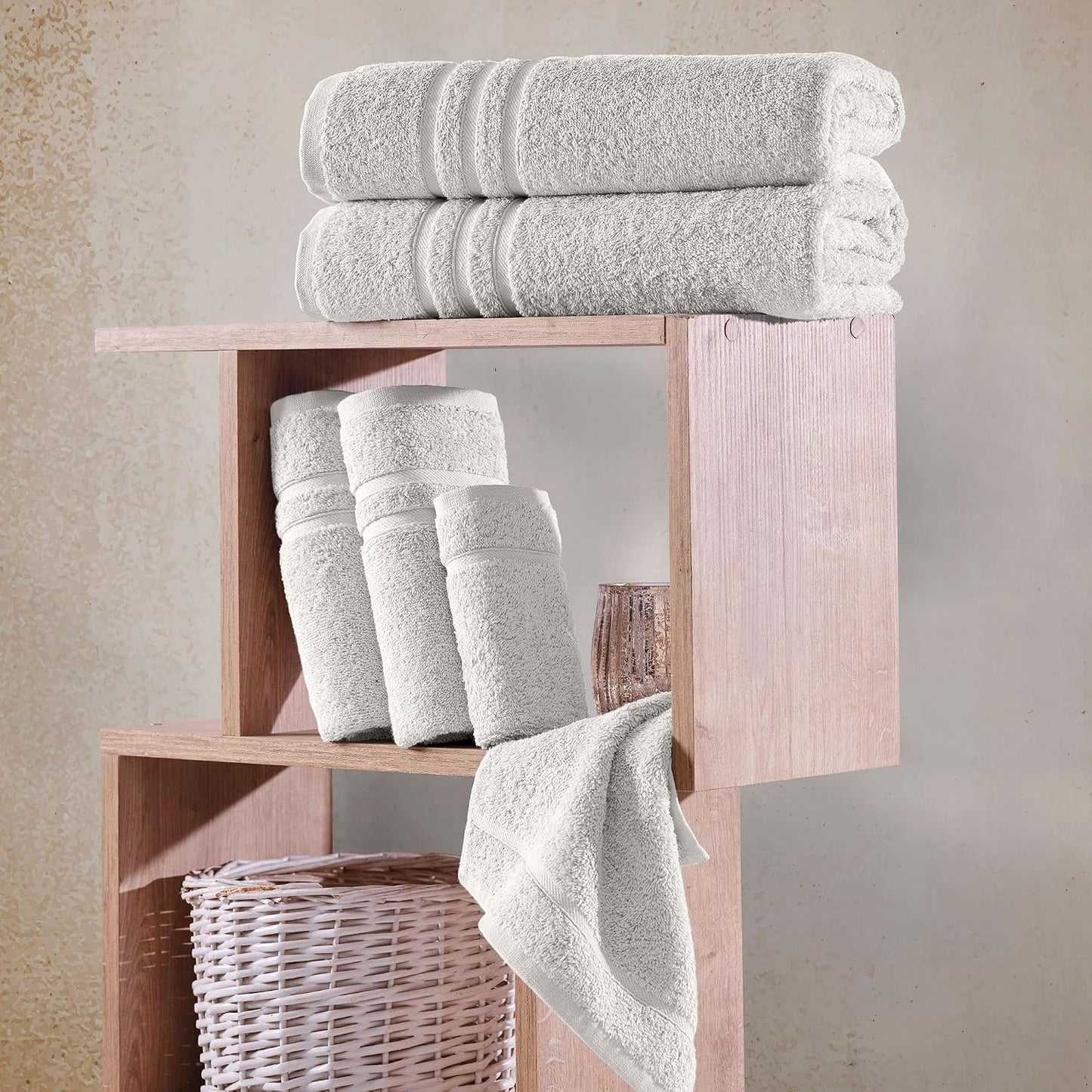 Washcloth Linen Set Premium Original Turkish Cotton, Hotel Quality for Maximum Softness & Absorbency for Face, Hand, Kitchen & Cleaning (Yellow, Washcloth Set)