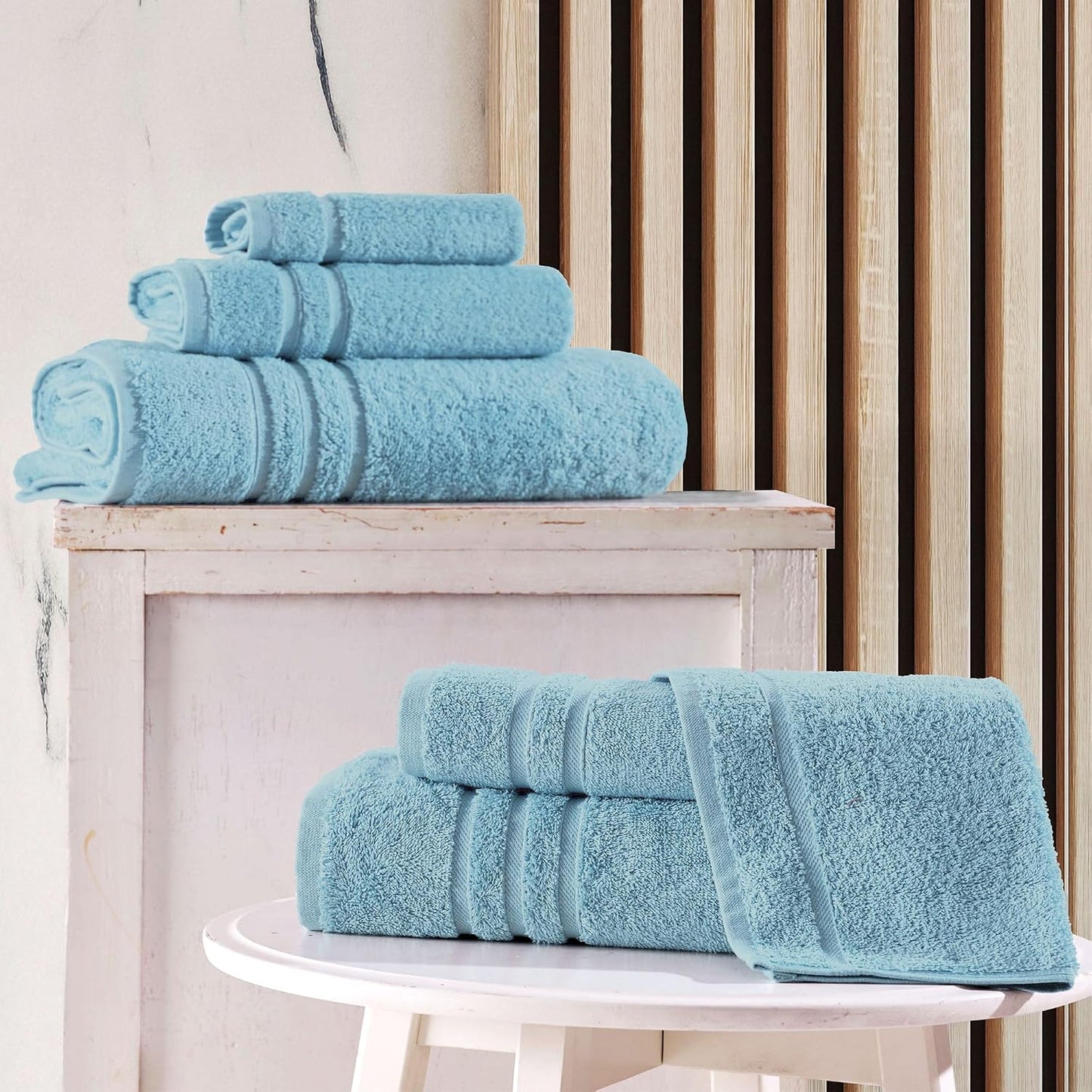 Washcloth Linen Set Premium Original Turkish Cotton, Hotel Quality for Maximum Softness & Absorbency for Face, Hand, Kitchen & Cleaning (Yellow, Washcloth Set)