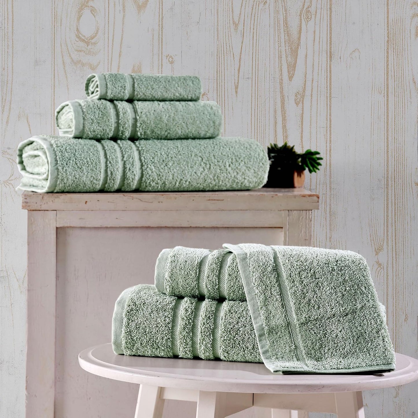 Washcloth Linen Set Premium Original Turkish Cotton, Hotel Quality for Maximum Softness & Absorbency for Face, Hand, Kitchen & Cleaning (Yellow, Washcloth Set)