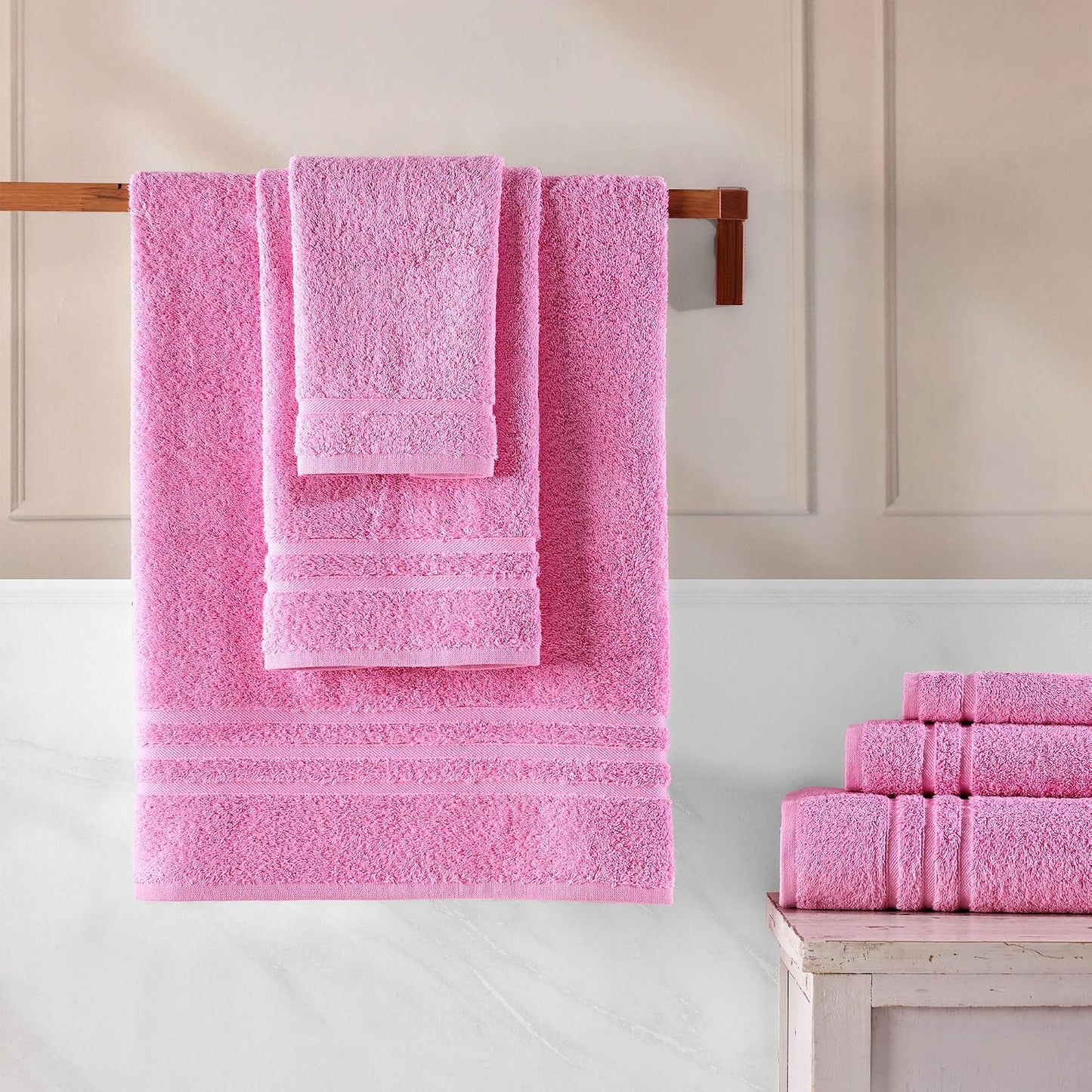 Washcloth Linen Set Premium Original Turkish Cotton, Hotel Quality for Maximum Softness & Absorbency for Face, Hand, Kitchen & Cleaning (Yellow, Washcloth Set)