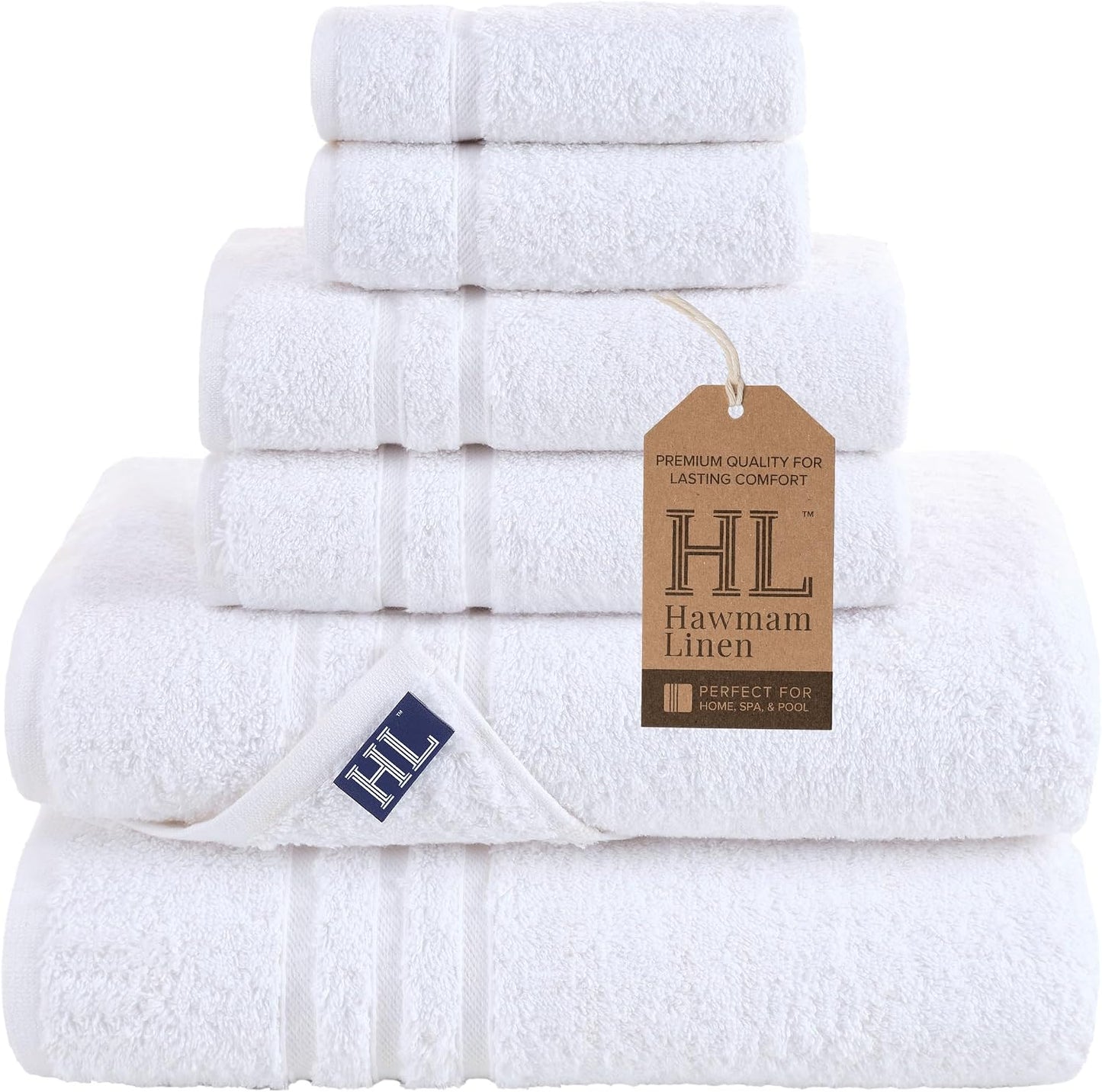 Washcloth Linen Set Premium Original Turkish Cotton, Hotel Quality for Maximum Softness & Absorbency for Face, Hand, Kitchen & Cleaning (Yellow, Washcloth Set)