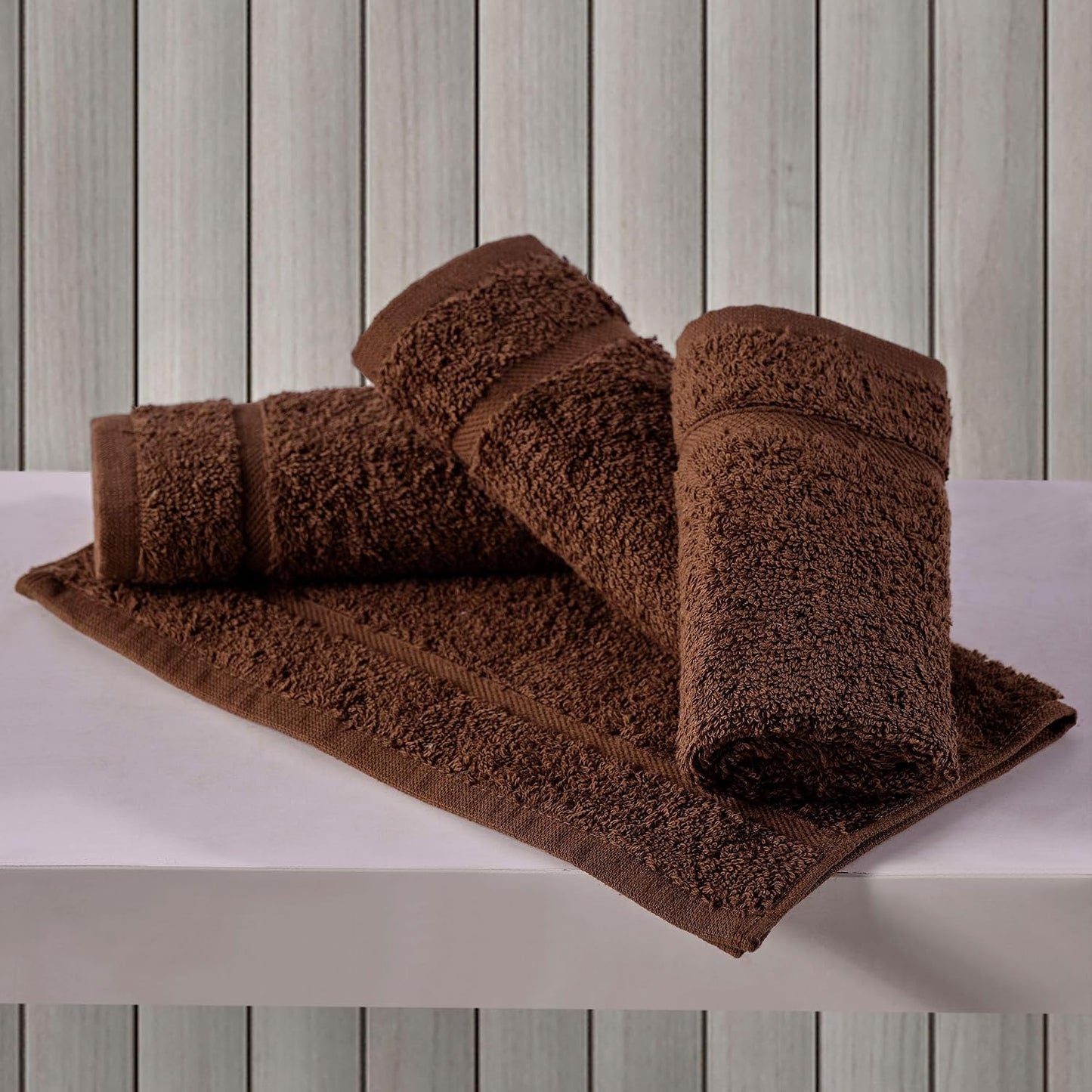 Washcloth Linen Set Premium Original Turkish Cotton, Hotel Quality for Maximum Softness & Absorbency for Face, Hand, Kitchen & Cleaning (Yellow, Washcloth Set)