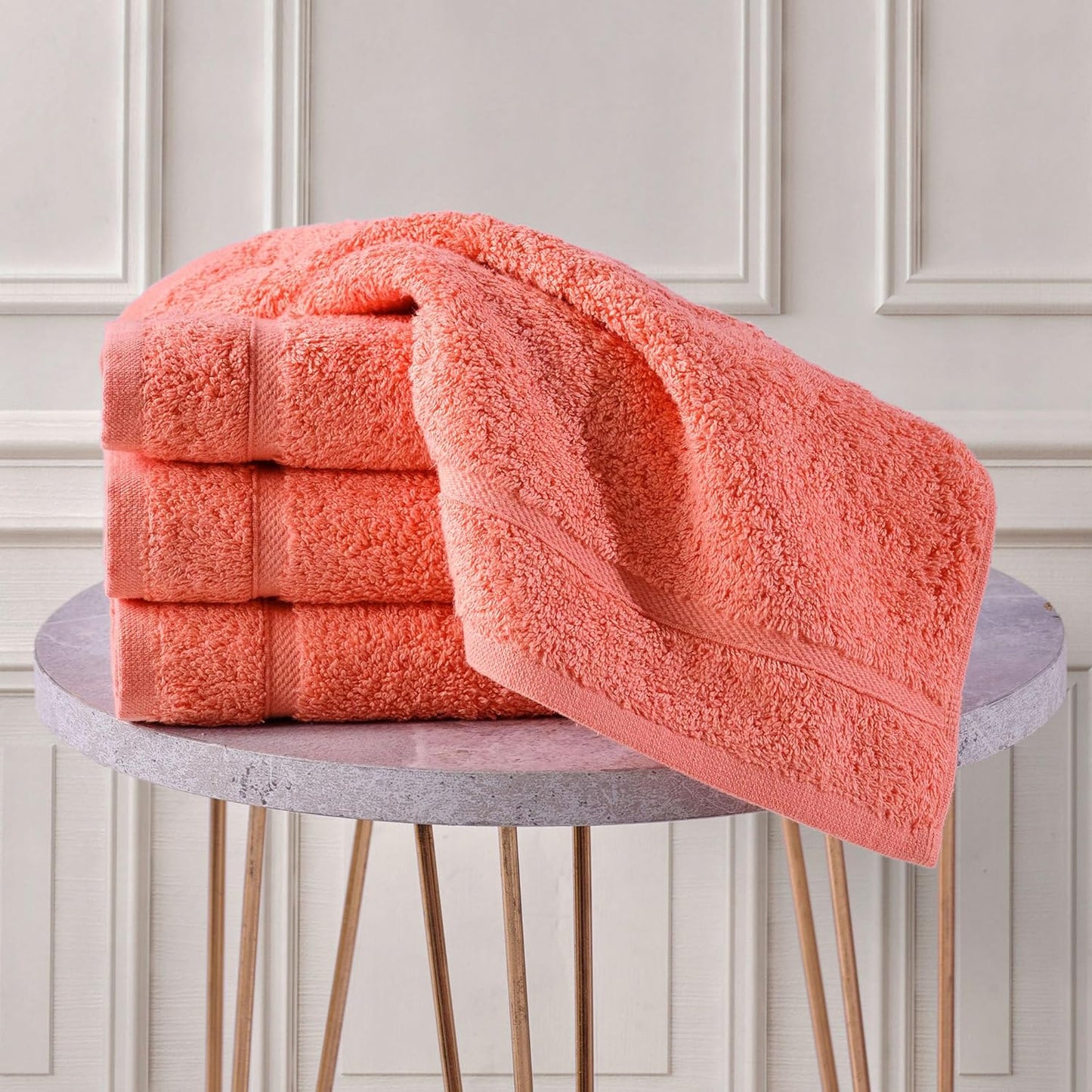 Washcloth Linen Set Premium Original Turkish Cotton, Hotel Quality for Maximum Softness & Absorbency for Face, Hand, Kitchen & Cleaning (Yellow, Washcloth Set)