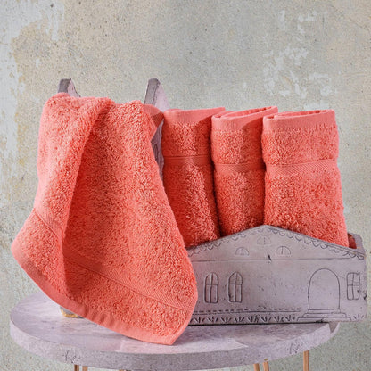 Washcloth Linen Set Premium Original Turkish Cotton, Hotel Quality for Maximum Softness & Absorbency for Face, Hand, Kitchen & Cleaning (Yellow, Washcloth Set)