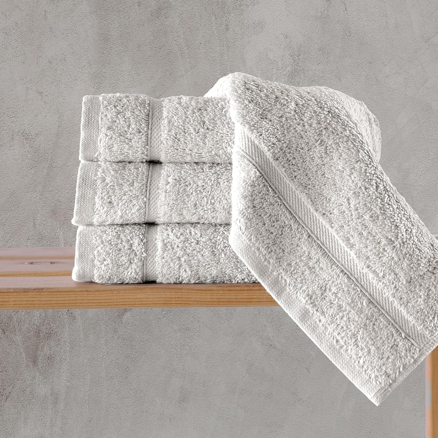 Washcloth Linen Set Premium Original Turkish Cotton, Hotel Quality for Maximum Softness & Absorbency for Face, Hand, Kitchen & Cleaning (Yellow, Washcloth Set)