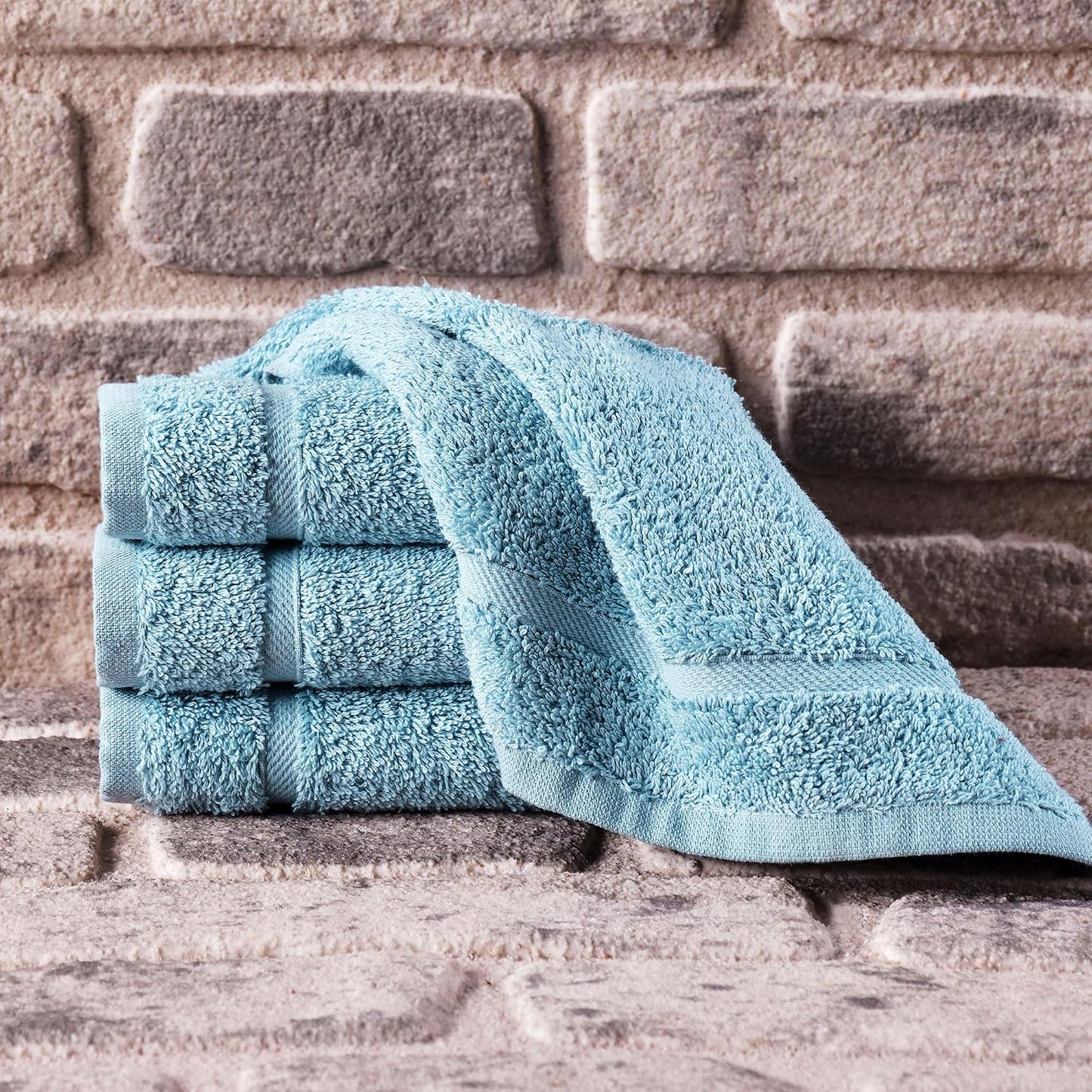Washcloth Linen Set Premium Original Turkish Cotton, Hotel Quality for Maximum Softness & Absorbency for Face, Hand, Kitchen & Cleaning (Yellow, Washcloth Set)
