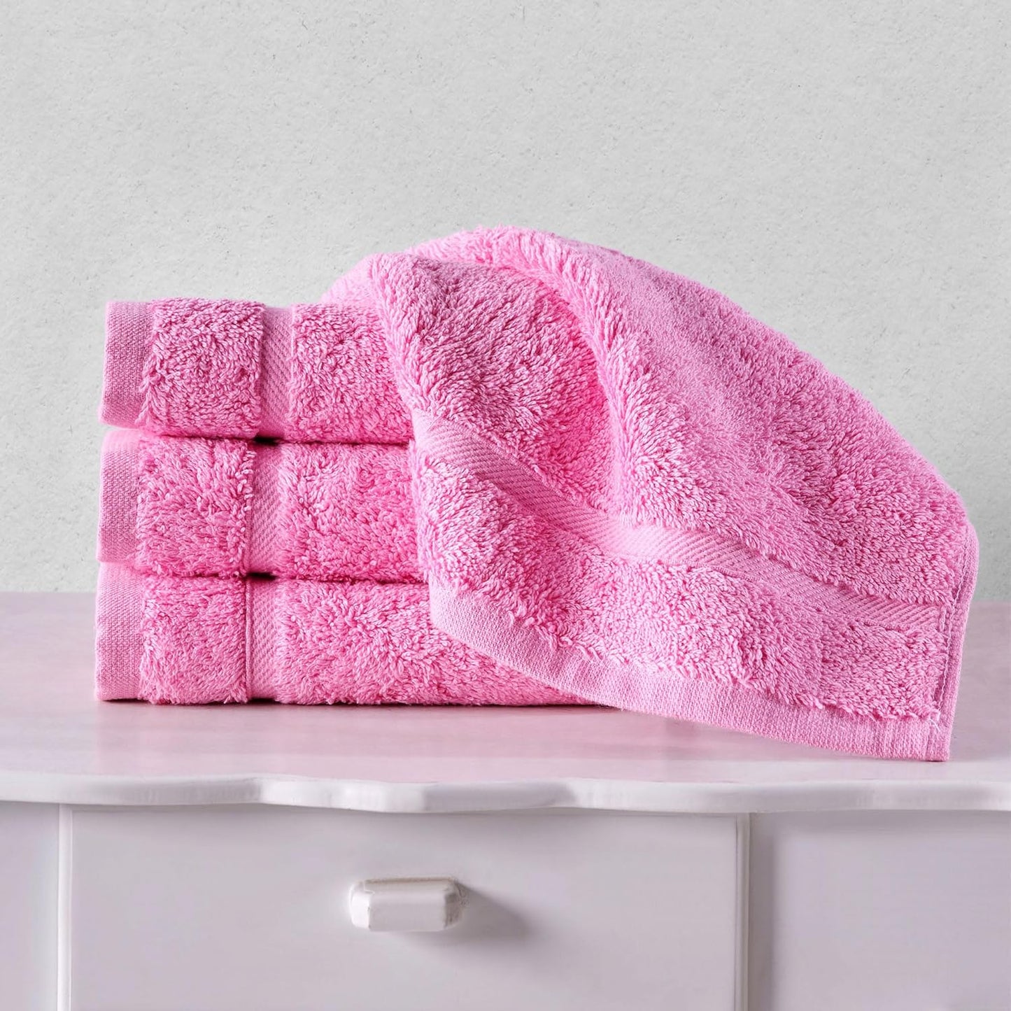 Washcloth Linen Set Premium Original Turkish Cotton, Hotel Quality for Maximum Softness & Absorbency for Face, Hand, Kitchen & Cleaning (Yellow, Washcloth Set)