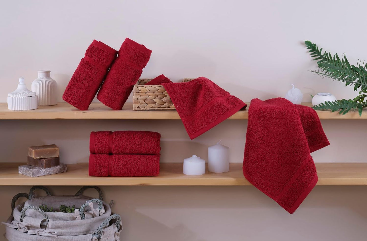Washcloth Linen Set Premium Original Turkish Cotton, Hotel Quality for Maximum Softness & Absorbency for Face, Hand, Kitchen & Cleaning (Yellow, Washcloth Set)