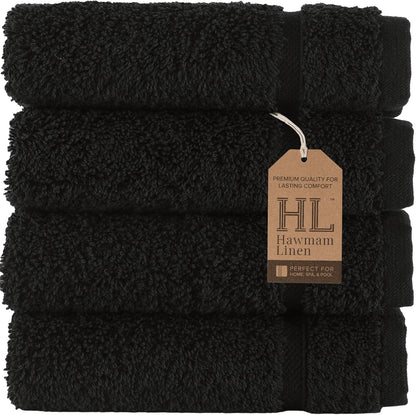 Washcloth Linen Set Premium Original Turkish Cotton, Hotel Quality for Maximum Softness & Absorbency for Face, Hand, Kitchen & Cleaning (Yellow, Washcloth Set)