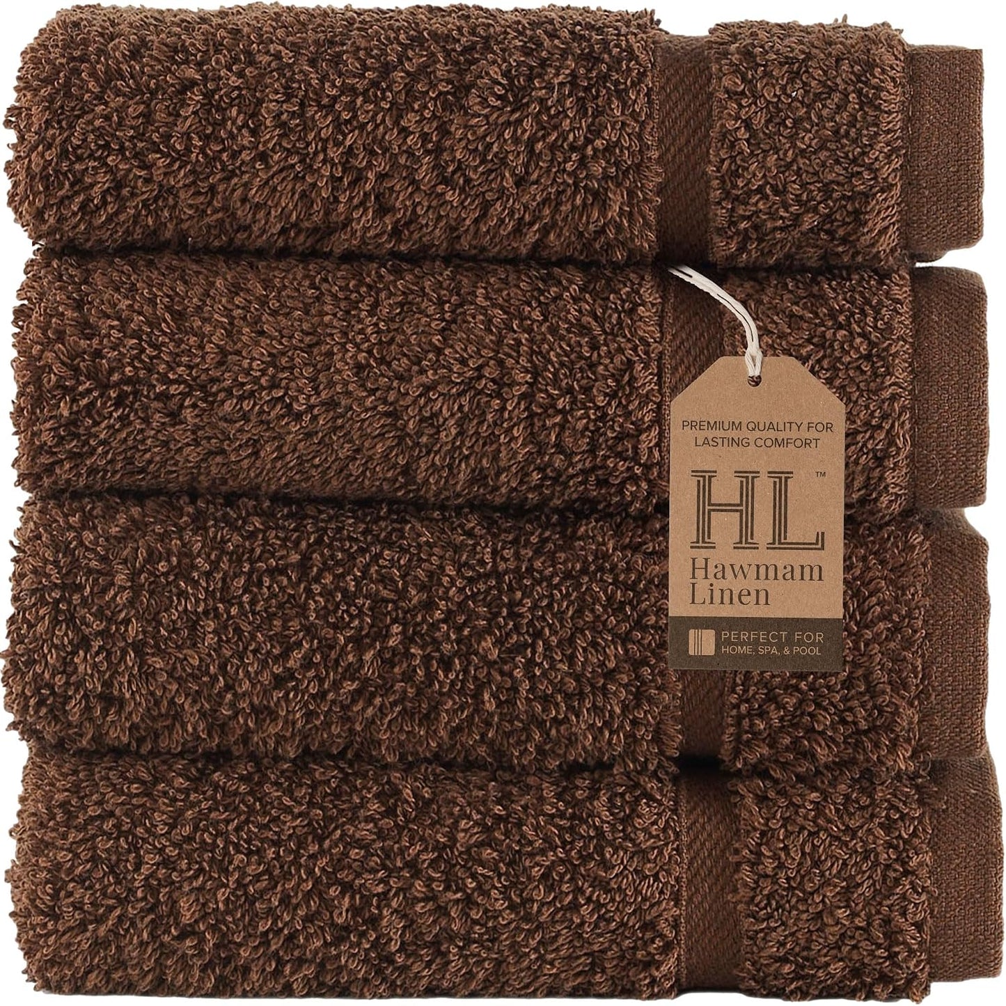 Washcloth Linen Set Premium Original Turkish Cotton, Hotel Quality for Maximum Softness & Absorbency for Face, Hand, Kitchen & Cleaning (Yellow, Washcloth Set)