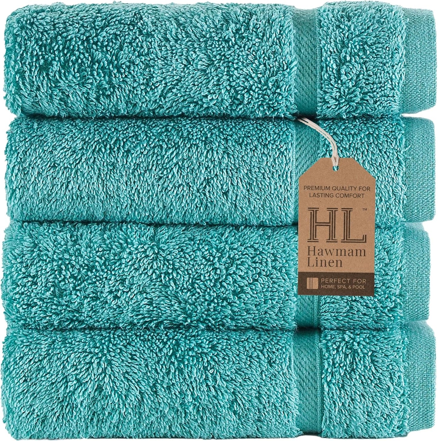Washcloth Linen Set Premium Original Turkish Cotton, Hotel Quality for Maximum Softness & Absorbency for Face, Hand, Kitchen & Cleaning (Yellow, Washcloth Set)