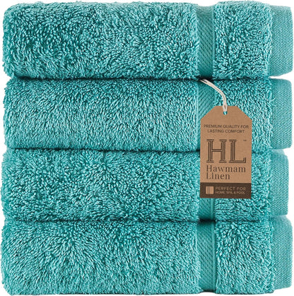 Washcloth Linen Set Premium Original Turkish Cotton, Hotel Quality for Maximum Softness & Absorbency for Face, Hand, Kitchen & Cleaning (Yellow, Washcloth Set)