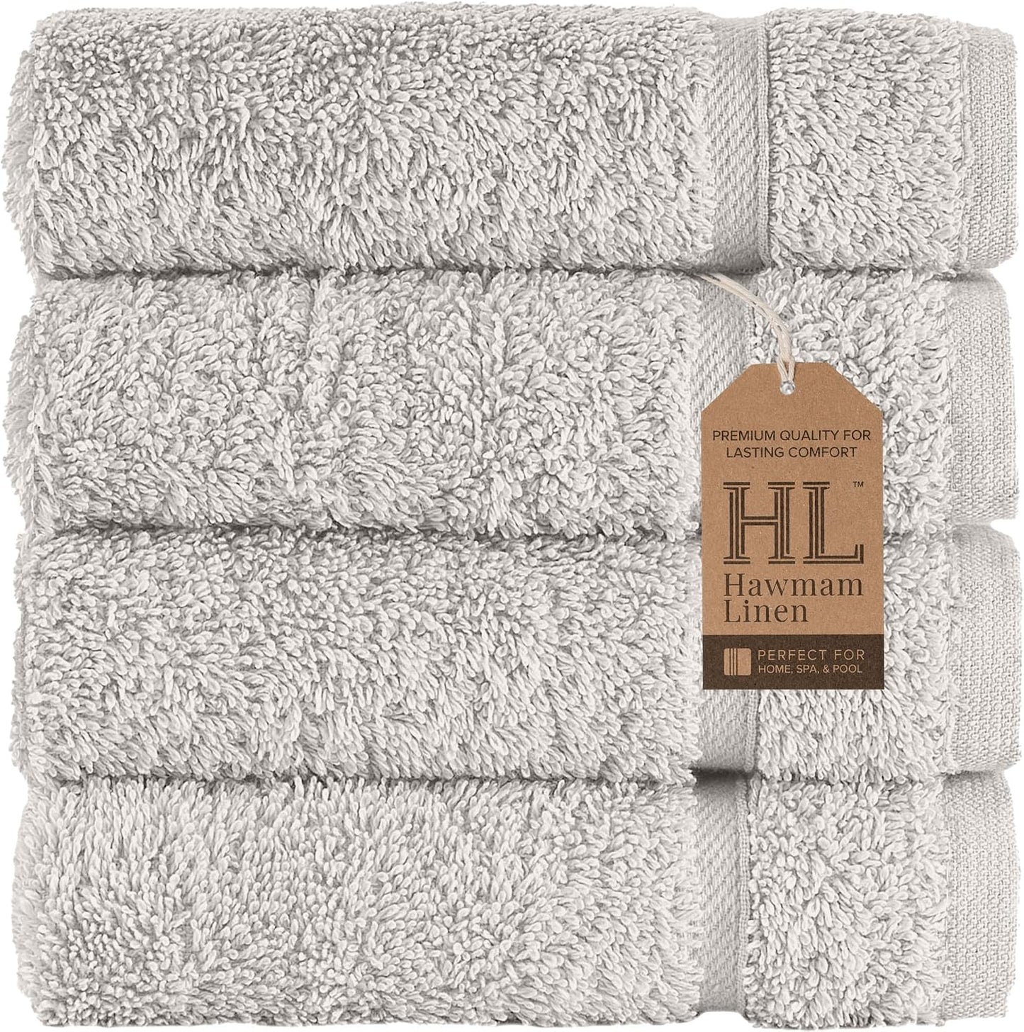 Washcloth Linen Set Premium Original Turkish Cotton, Hotel Quality for Maximum Softness & Absorbency for Face, Hand, Kitchen & Cleaning (Yellow, Washcloth Set)