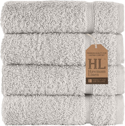 Washcloth Linen Set Premium Original Turkish Cotton, Hotel Quality for Maximum Softness & Absorbency for Face, Hand, Kitchen & Cleaning (Yellow, Washcloth Set)
