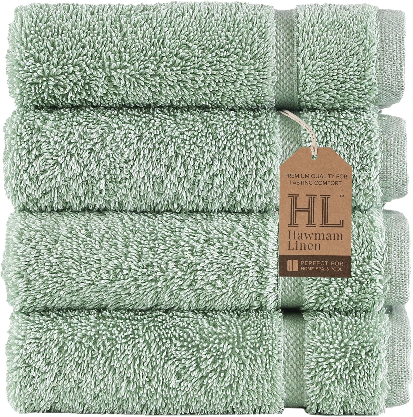 Washcloth Linen Set Premium Original Turkish Cotton, Hotel Quality for Maximum Softness & Absorbency for Face, Hand, Kitchen & Cleaning (Yellow, Washcloth Set)