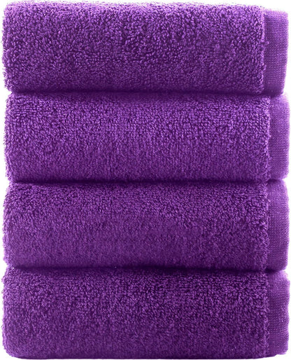 Washcloth Linen Set Premium Original Turkish Cotton, Hotel Quality for Maximum Softness & Absorbency for Face, Hand, Kitchen & Cleaning (Yellow, Washcloth Set)