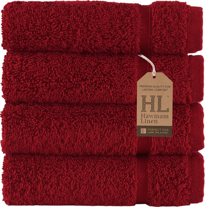 Washcloth Linen Set Premium Original Turkish Cotton, Hotel Quality for Maximum Softness & Absorbency for Face, Hand, Kitchen & Cleaning (Yellow, Washcloth Set)