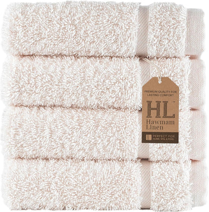 Washcloth Linen Set Premium Original Turkish Cotton, Hotel Quality for Maximum Softness & Absorbency for Face, Hand, Kitchen & Cleaning (Yellow, Washcloth Set)
