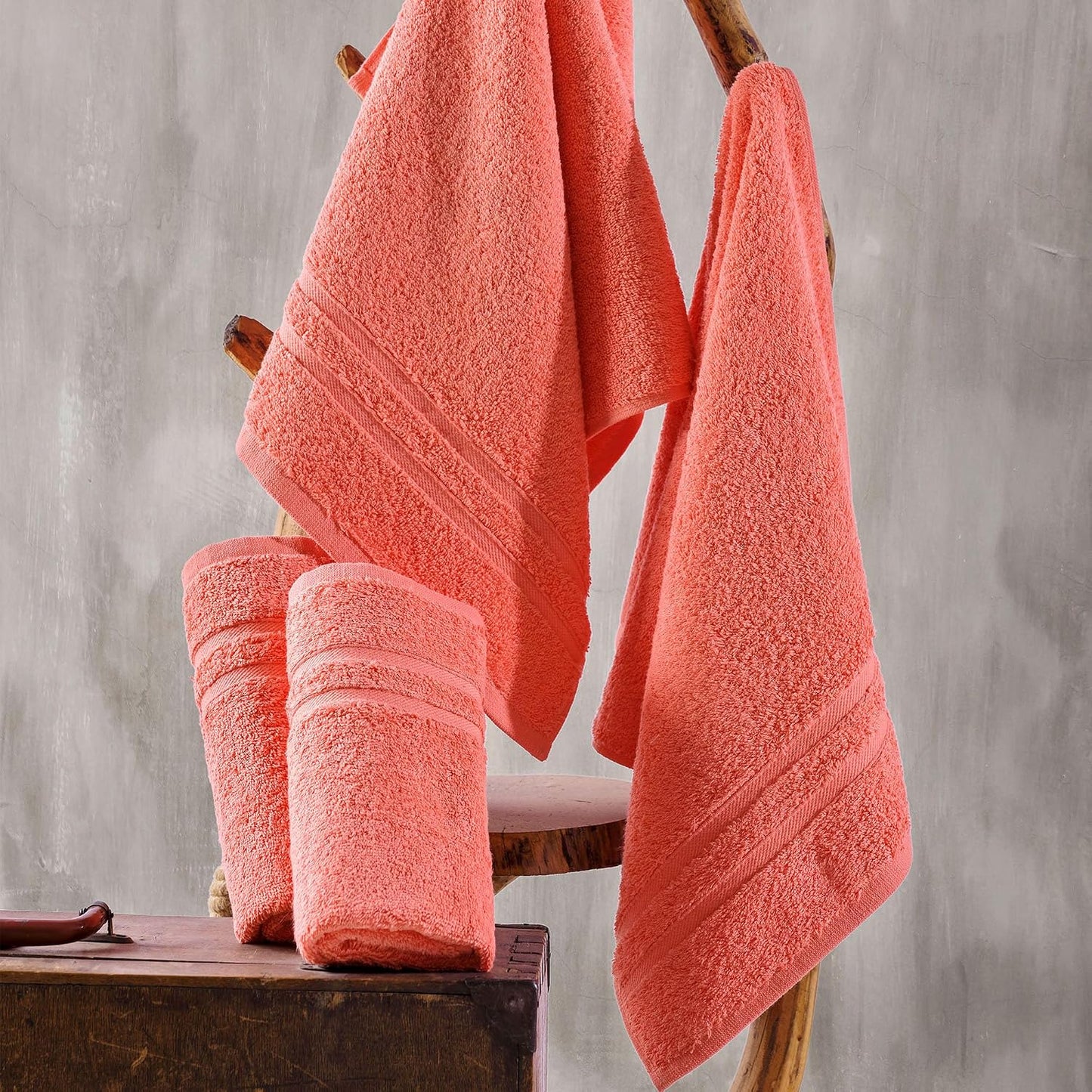 Washcloth Linen Set Premium Original Turkish Cotton, Hotel Quality for Maximum Softness & Absorbency for Face, Hand, Kitchen & Cleaning (Yellow, Washcloth Set)