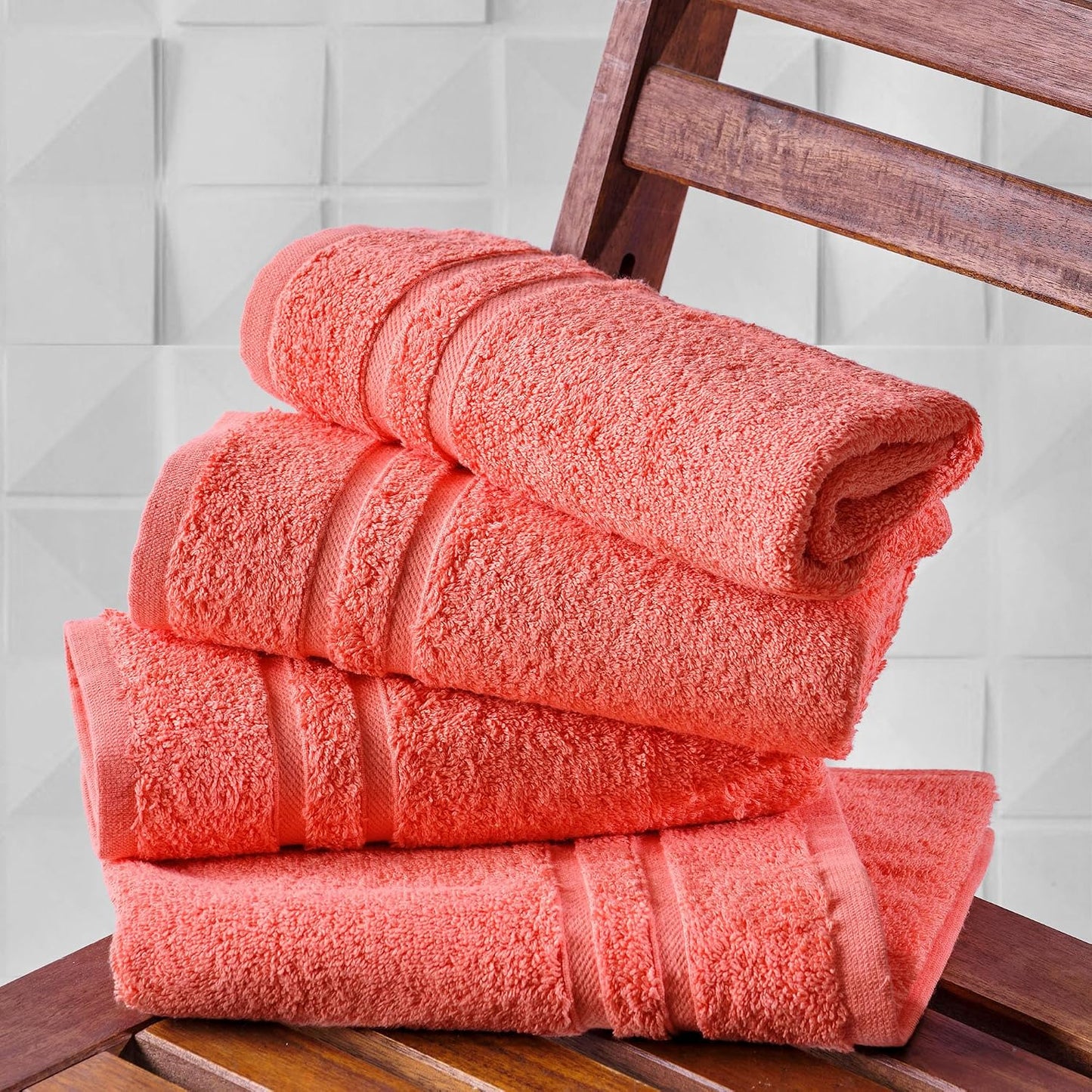 Washcloth Linen Set Premium Original Turkish Cotton, Hotel Quality for Maximum Softness & Absorbency for Face, Hand, Kitchen & Cleaning (Yellow, Washcloth Set)