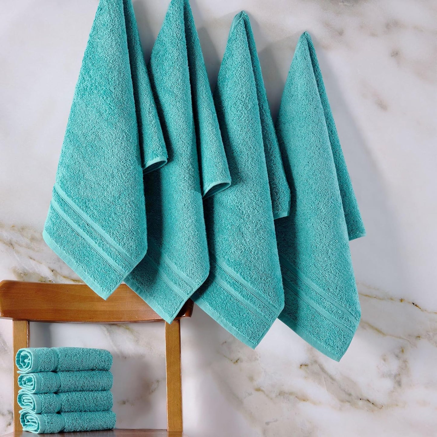 Washcloth Linen Set Premium Original Turkish Cotton, Hotel Quality for Maximum Softness & Absorbency for Face, Hand, Kitchen & Cleaning (Yellow, Washcloth Set)